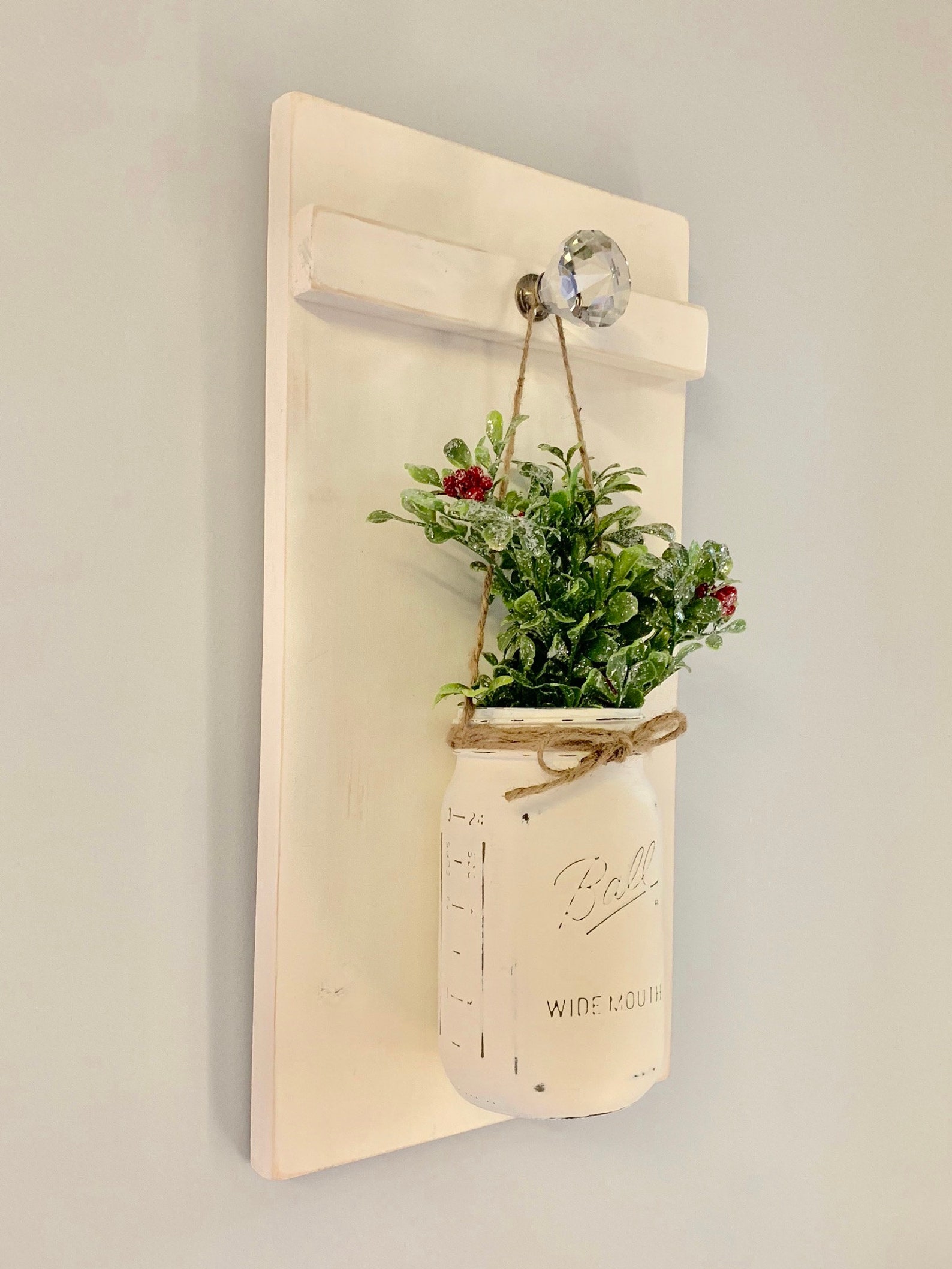 Hanging Mason Jar Planter Mason Jar Sconce Wall Hanging Etsy