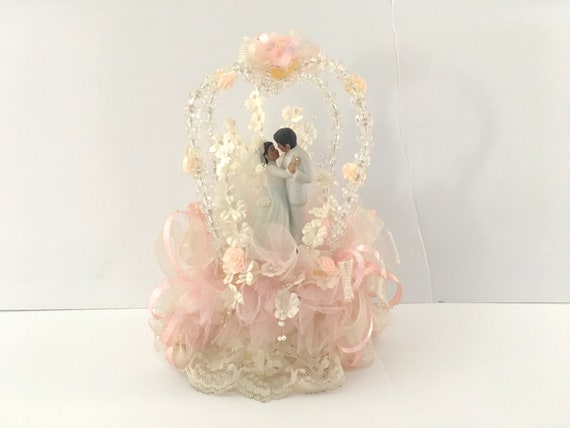 Vintage Wedding Cake Topper African American Bride And Groom Etsy