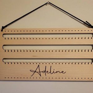 Personalized jewelry wall organizer, earring holder