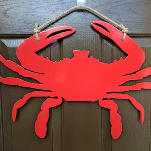 Wooden Crab door hanger beach decor