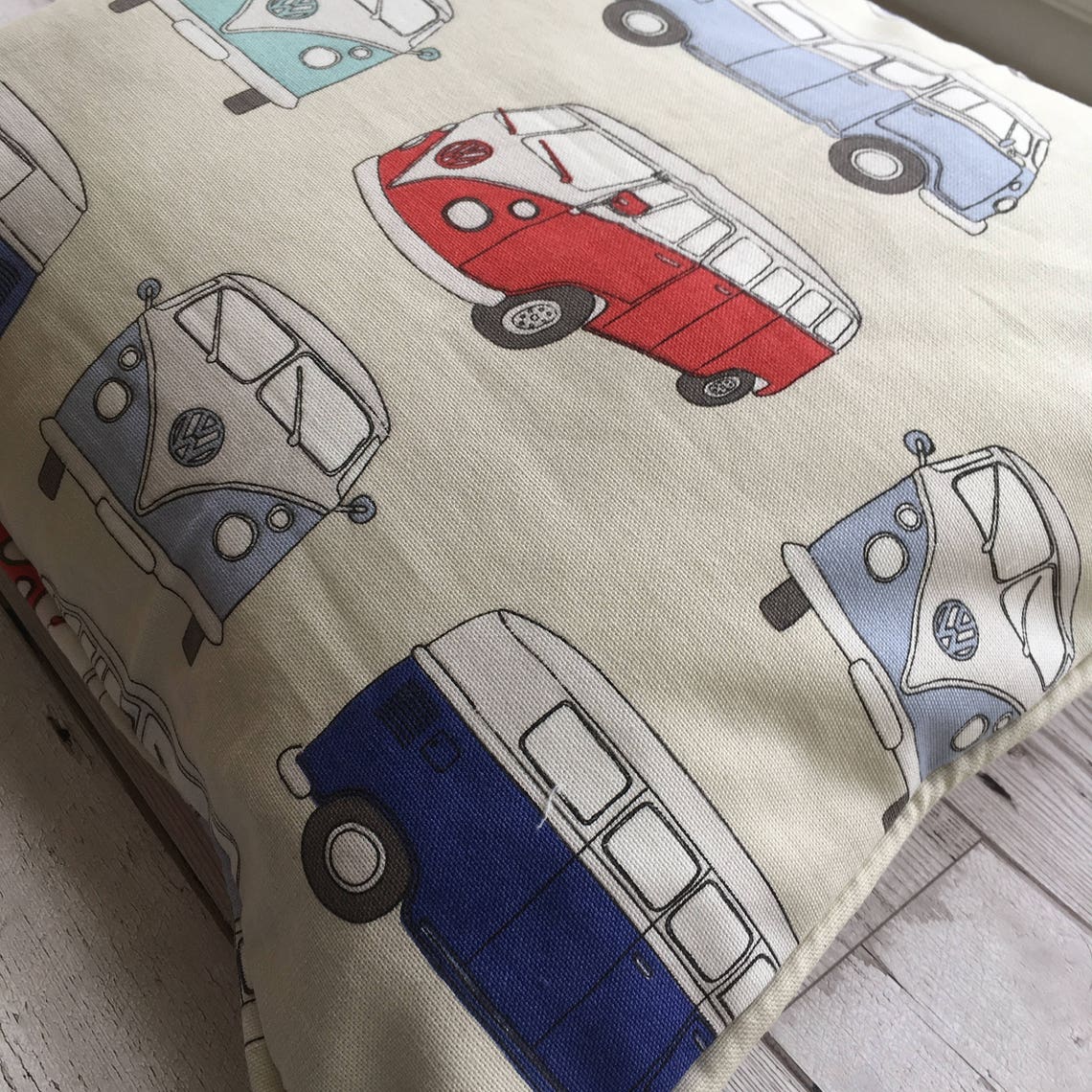 VW Camper Van fabric cushion cover Etsy