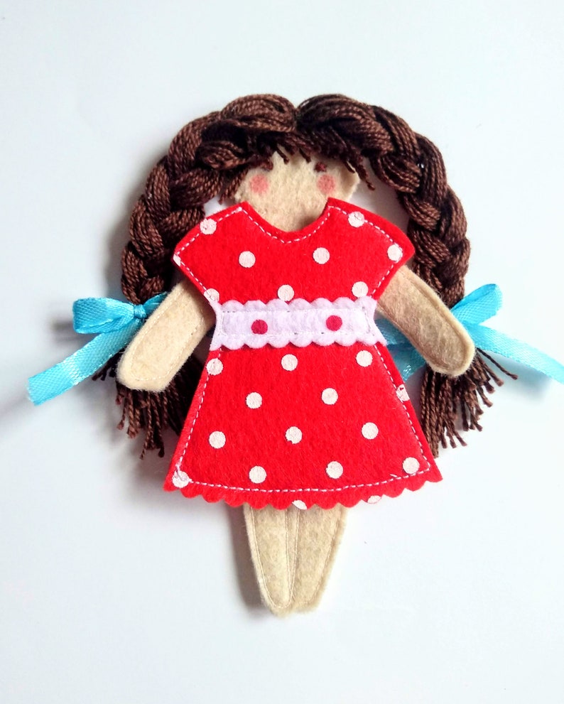 Felt Dress up Doll, Felt Play Set, Doll and Outfit Set, Montessori Doll
