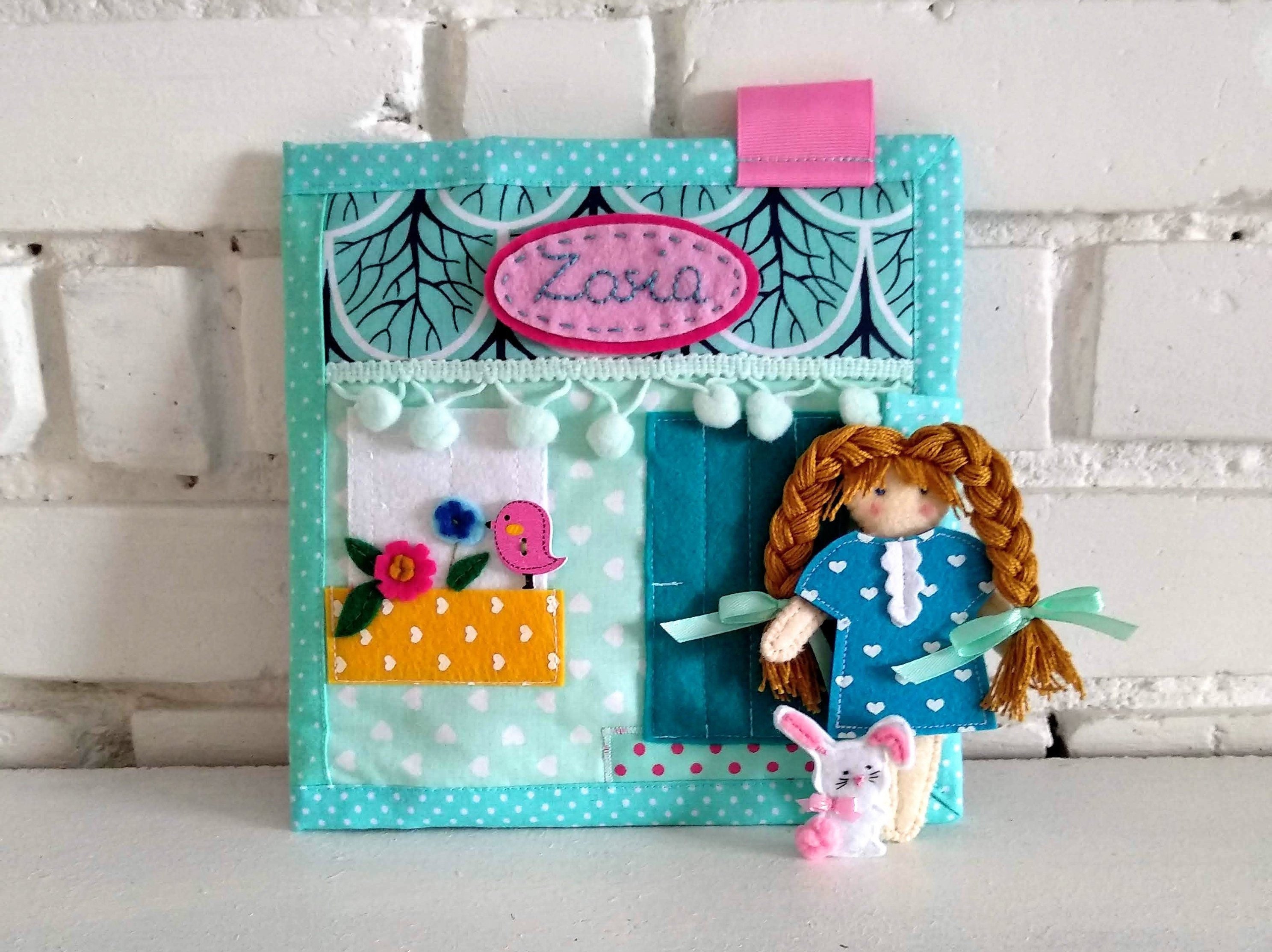 Custom quiet book, Busy Book, Montessori book, Toddler quiet book, Dress up felt doll, 3-7 age