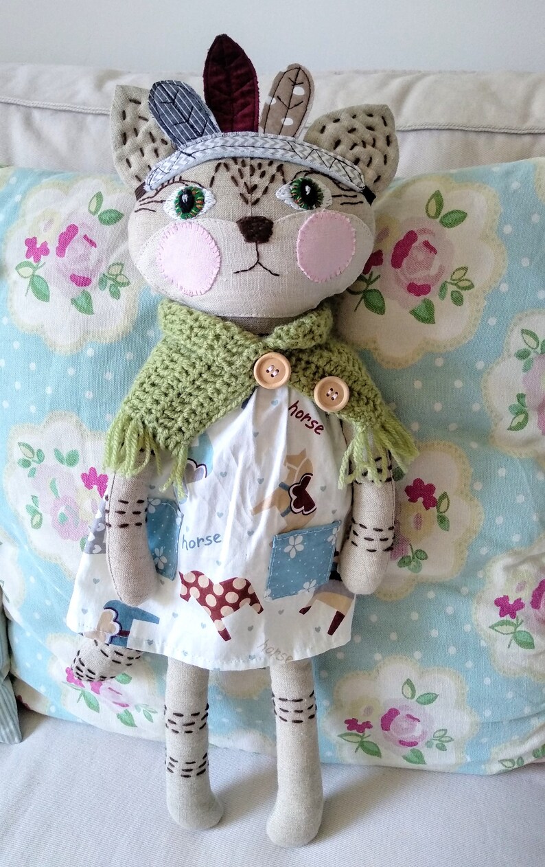 Cat doll Stuffed animal Handmade ragdoll Dress up doll | Etsy