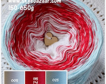 SKYE MANDALA OMBRE yarn, Colour Change Gradient Cake Yarn, Gradient Yarn, Cake Yarn, Self Striping, SkyeBazaar 320-210-585-550-640-670