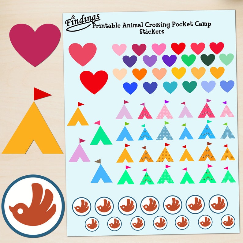 Instant Download Animal Crossing Printable Stickers, Scrapbooking ...