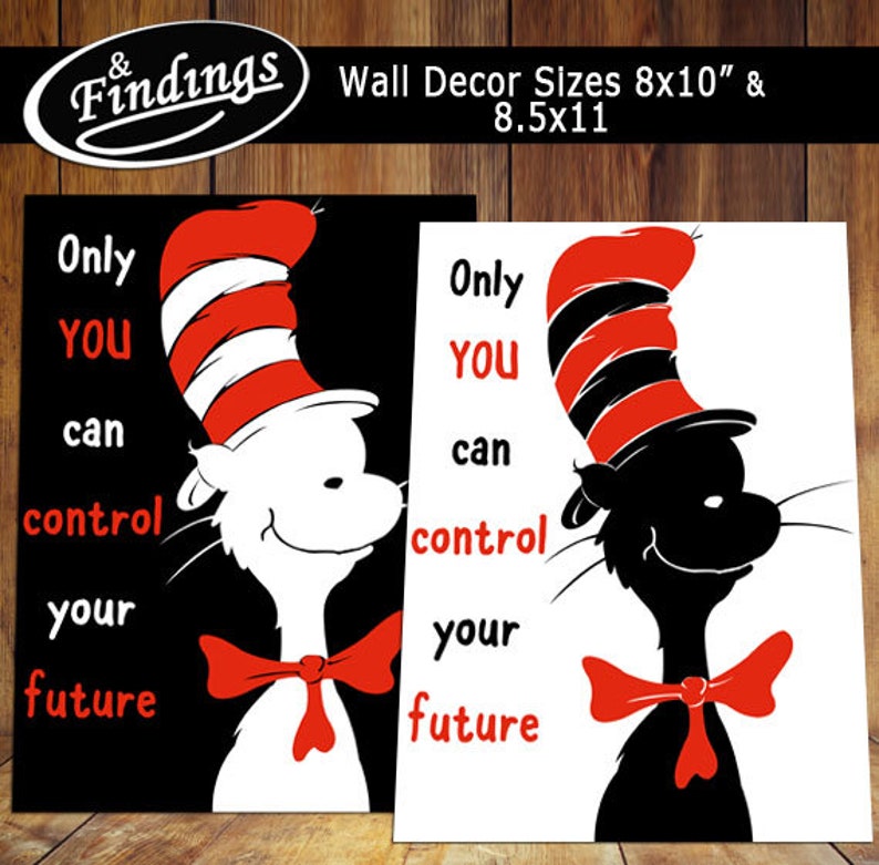 Seuss Future, Wall Decor, Dr. Seuss Silhouette, Printable, Instant ...