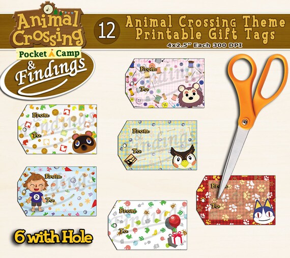 Instant Download Printable Animal Crossing Gift Tags Boy - Etsy