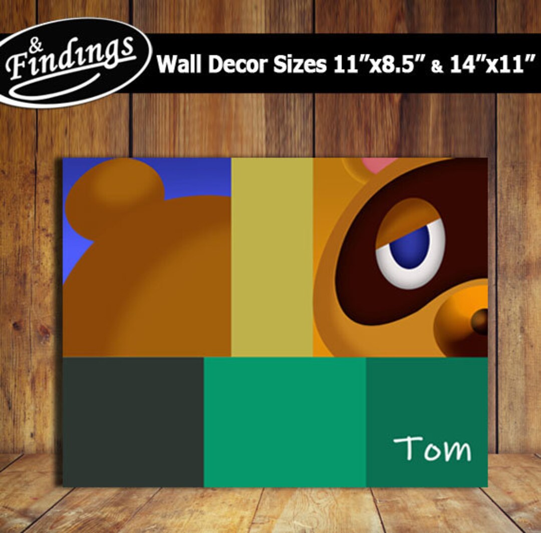 Tom Nook Wall Decor, Room Decor, Kids Decor, Wall Art, Nook Poster