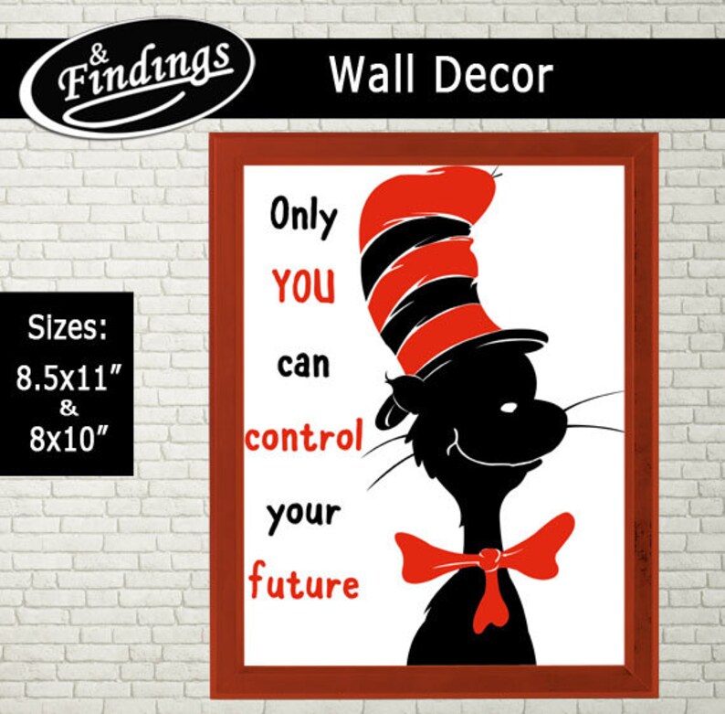 Seuss Future, Wall Decor, Dr. Seuss Silhouette, Printable, Instant ...