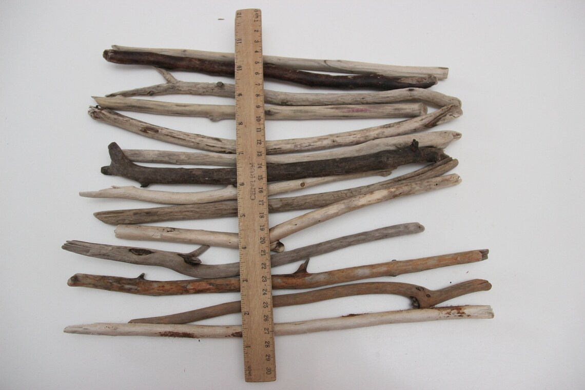 14 Driftwood Branches 11.412.4'' 30325cm Skinny Etsy