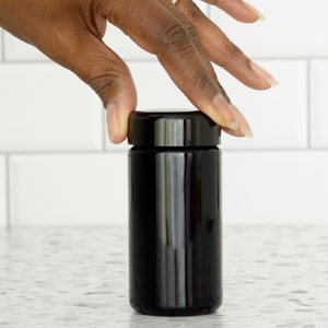 UV Glass Jar | 100ml 3 oz Glass Jar | Airtight Jar for Kitchen Storage | Slender Wide Neck Spice Jar for Herbs, Tea, Spices, etc.
