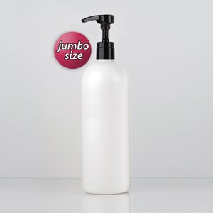 Single 32 oz White Pump Dispenser Bottle (no label)