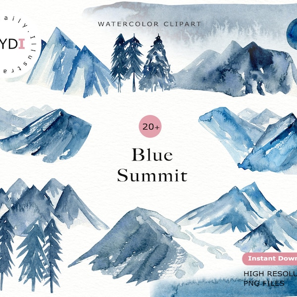 Mountain Clipart Etsy