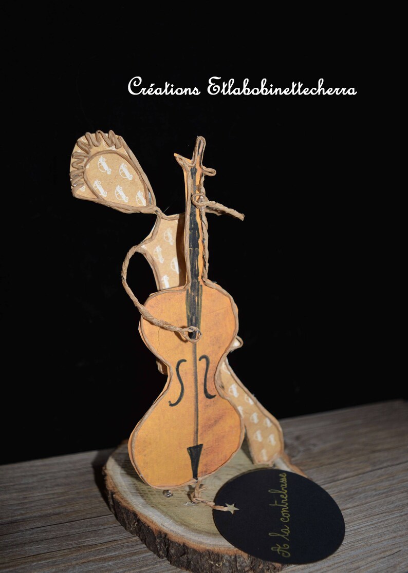 Idée cadeau musicien, contrebasse, décoration musique originale, cadeau