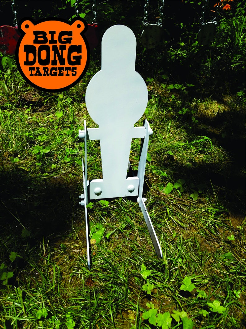 24 X 8 Swinging Reactive Gravity Popper Ar500 Steel Tactical Shooting Target Big Dong Targets