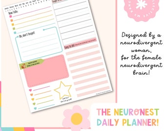 ADHD Daily Notepad | Handmade To-Do List Pad for Focus & Productivity | Neurodivergent Friendly Desk Planner