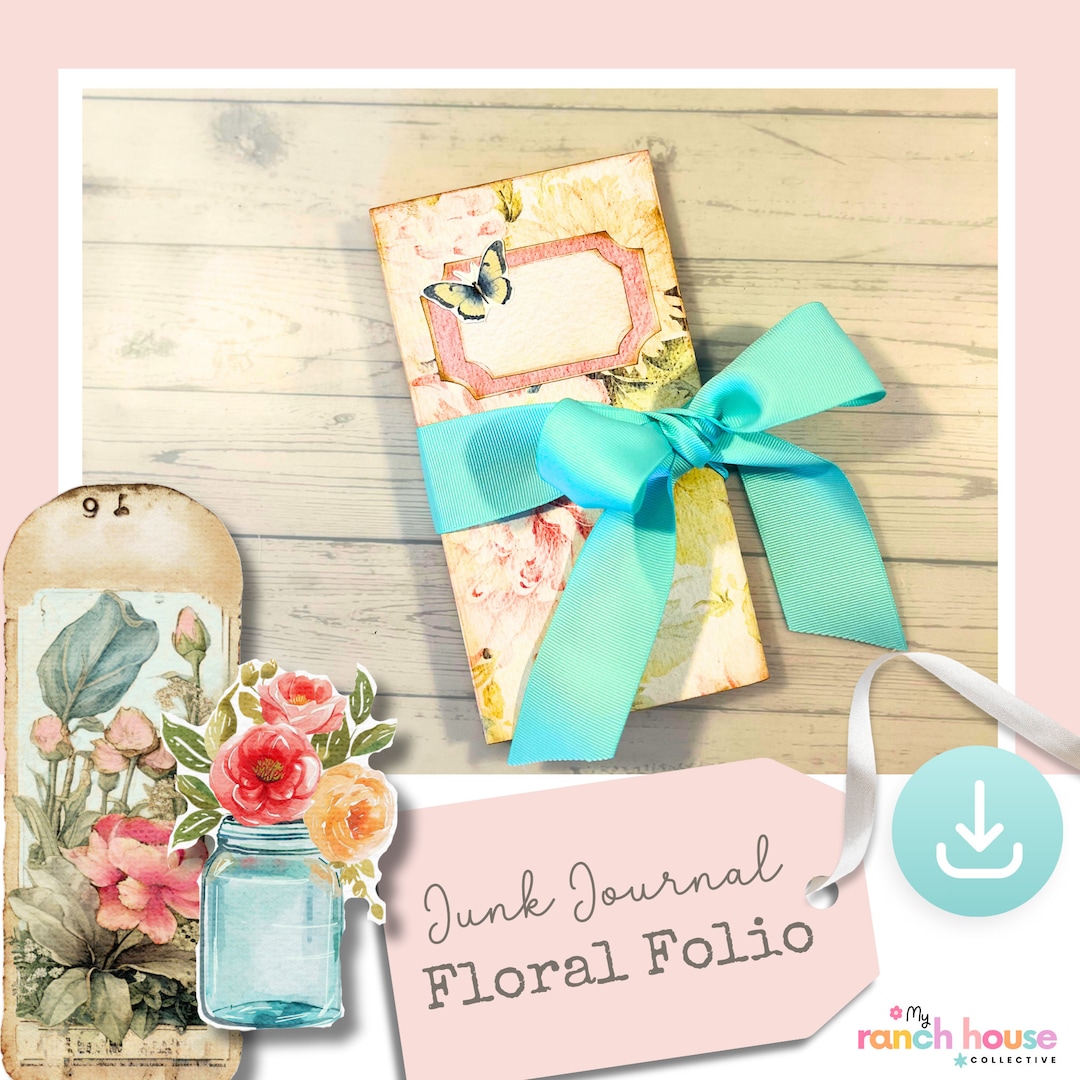 Paper Craft Floral Printable Ephemera Junk Journal Kit Vintage Ephemera ...