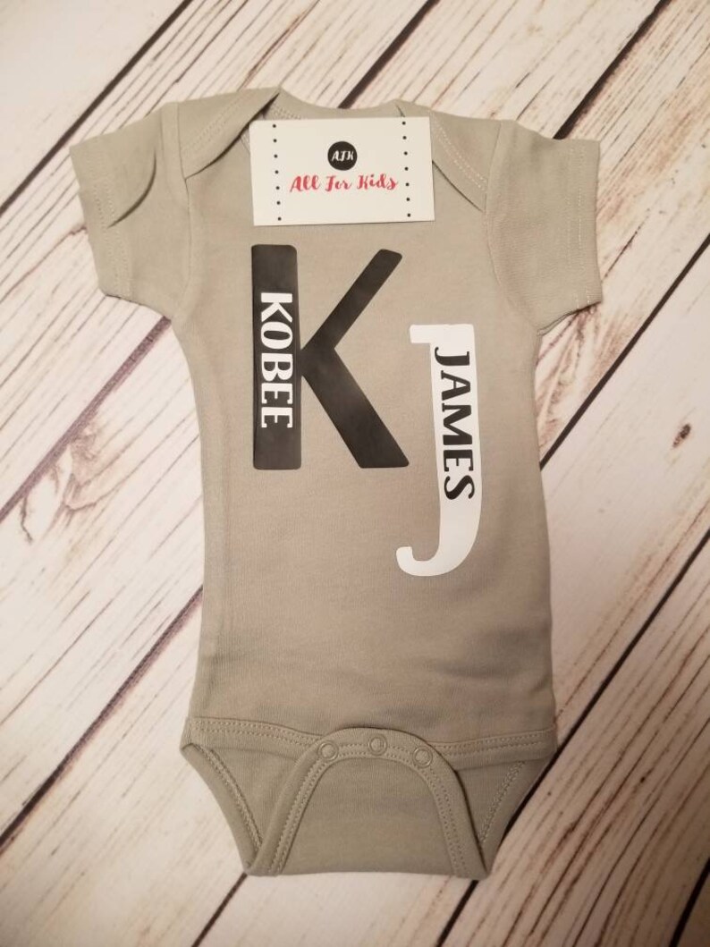 Baby Boy Clothes Name Monograms Initials Newborn Bodysuits Etsy
