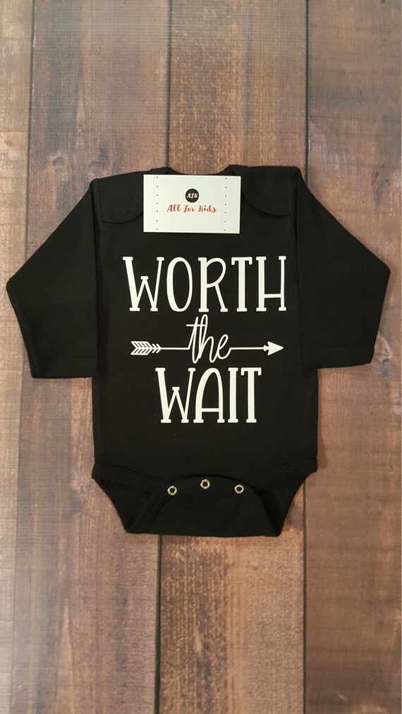 Baby Clothes Worth the Wait Bodysuit Newborn Toops Infant Etsy