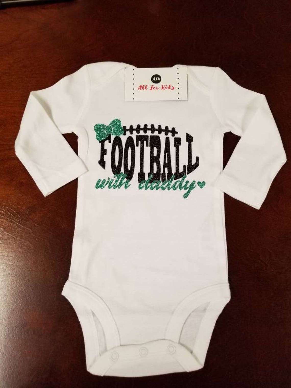 Baby Girl Clothes Football With Daddy Bodysuit Infant Etsy