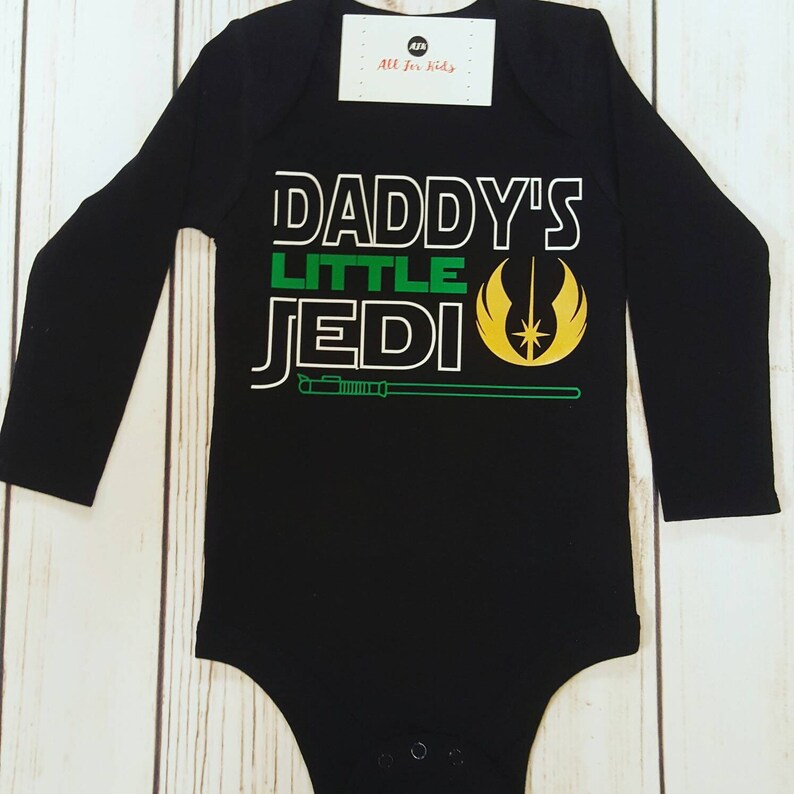Star Wars Baby Outfits Daddy's Little Jedi Bodysuit and Etsy