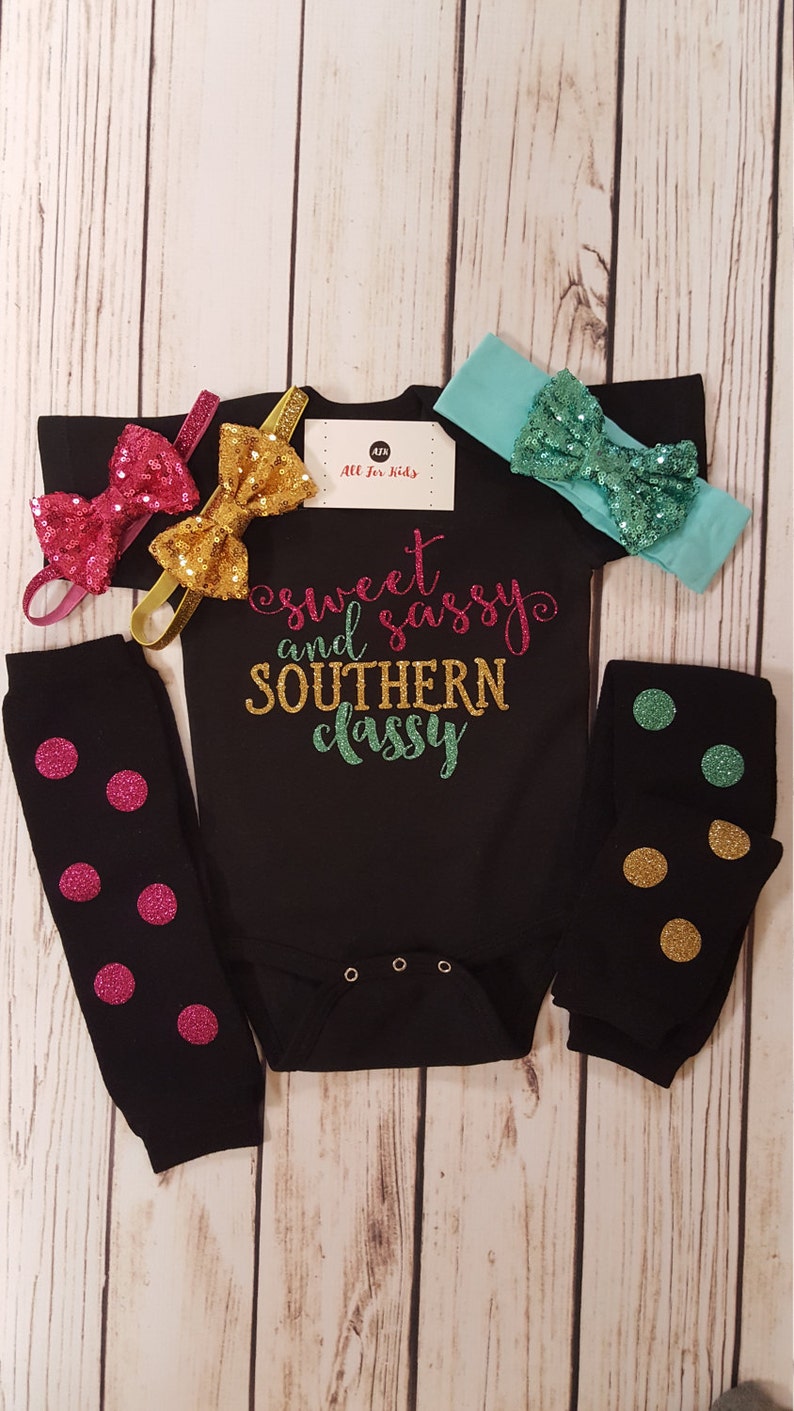Baby Girl Clothes Sweet Sassy and Southern Classy Bodysuit Etsy