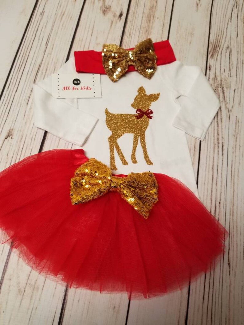 Baby Girl Clothes Christmas Baby Deer Bodysuit Newborn Etsy