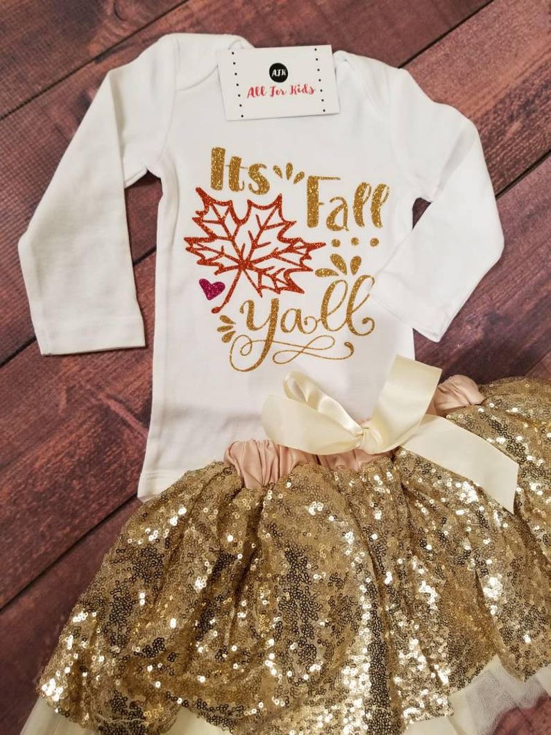 Baby Girl Clothes Its Fall Y'all Bodysuit Etsy