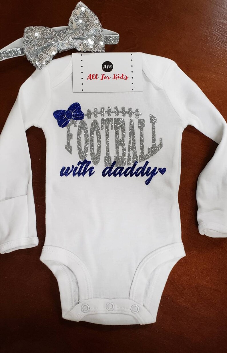 Baby Girl Clothes Football With Daddy Bodysuit Infant Etsy