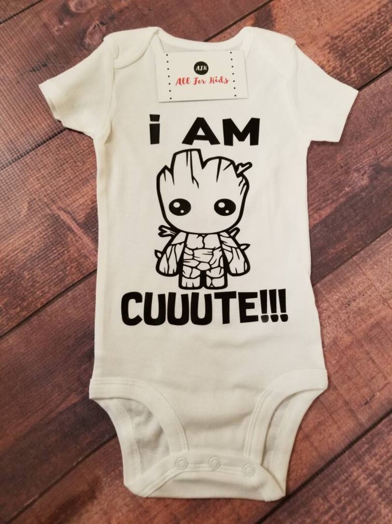 Baby Clothes I Am Groot Cute Bodysuit Guardians of the Etsy