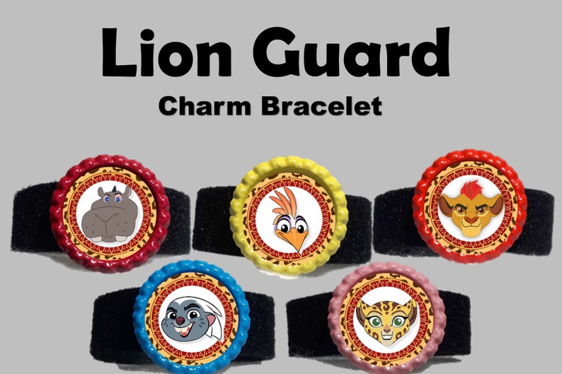 Lion Guard bottle cap Charm Bracelet party favors favours favor Birthday party cool prizes
