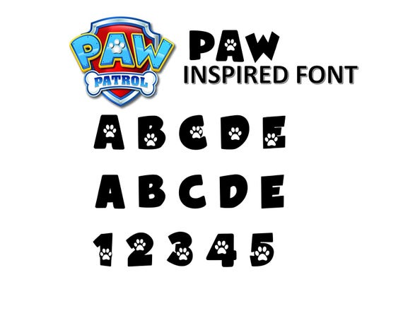 Download Paw Patrol INSPIRED font True Type. To install and write ...