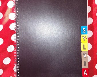 Monogrammable medical chart spiral bound notebook