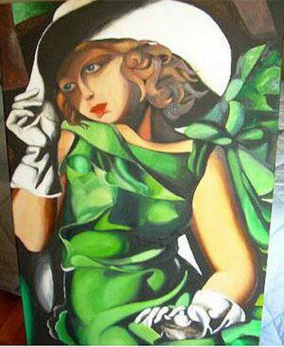 Picture Woman In Green By Tamara De Lempicka - 
