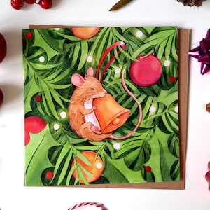Merry Christmouse - Illustrated Christmas Card (Single) Original Art