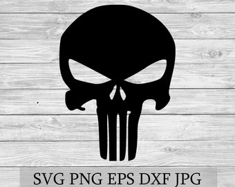 Punisher Skull Svg Etsy