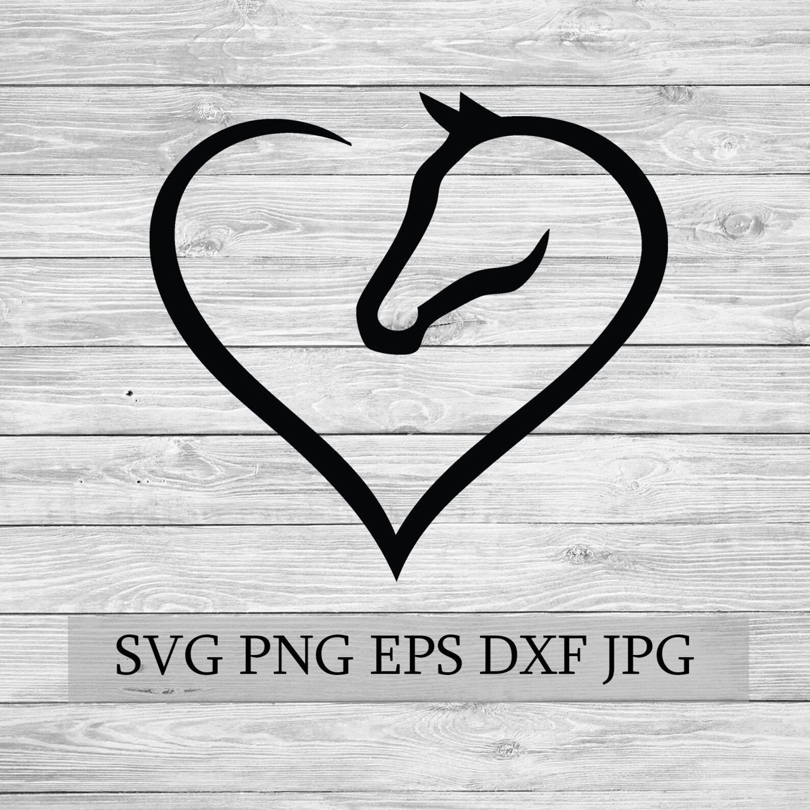 Download Horse Heart Love SVG png JPG dxf EPS Digitial Download | Etsy