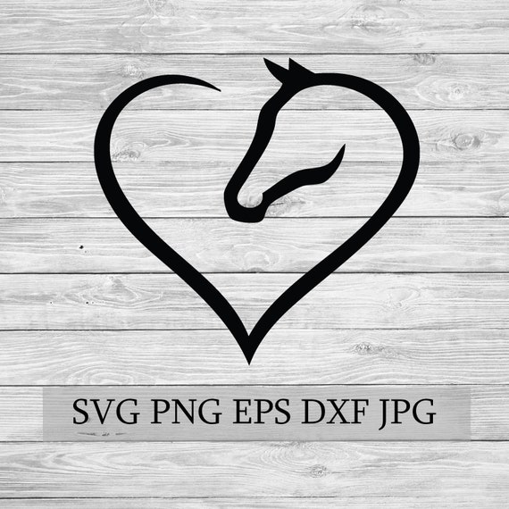 Download Horse Heart Love Svg Png Jpg Dxf Eps Digitial Download Etsy PSD Mockup Templates