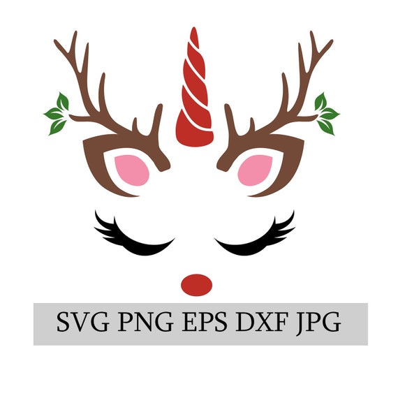 Christmas Unicorn Christmas Reindeer SVG EPS JPG png dwg ...