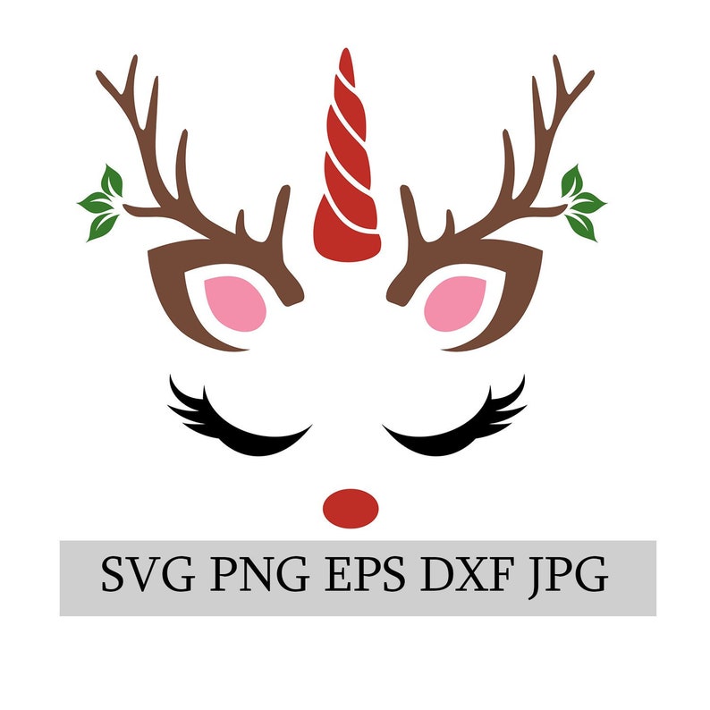 Download Christmas Unicorn Christmas Reindeer SVG EPS JPG png dwg ...