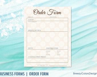 small business order form templates simple sales book for etsy