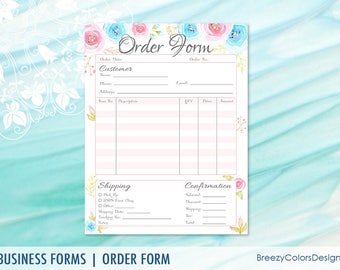 craft show order form printable small business templates