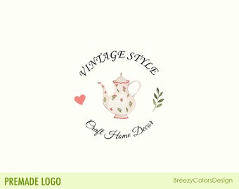 Teapot Logo Design With Photos Etsy