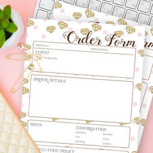 Simple Order Form Templates for Jewellery Business Modern - Etsy