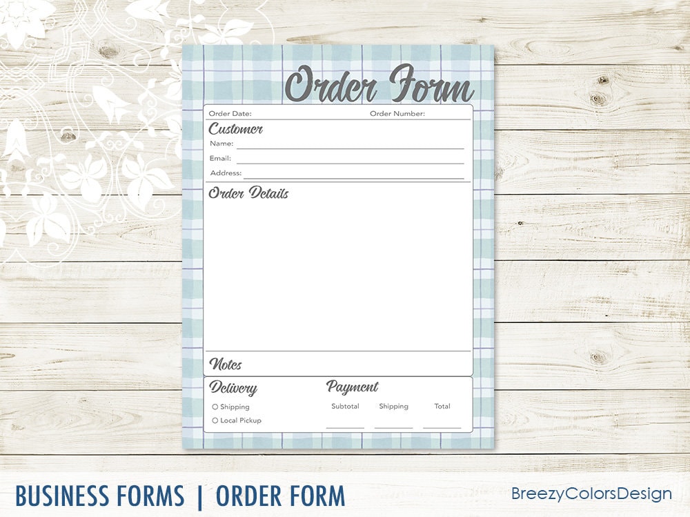 order form template for small business printable ordering etsy singapore