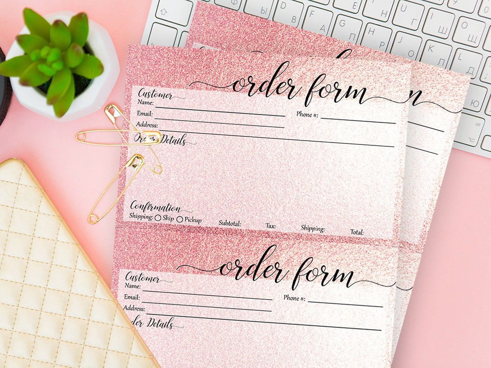 Custom Order Form Template Small Business Craft Show Must Etsy Canada
