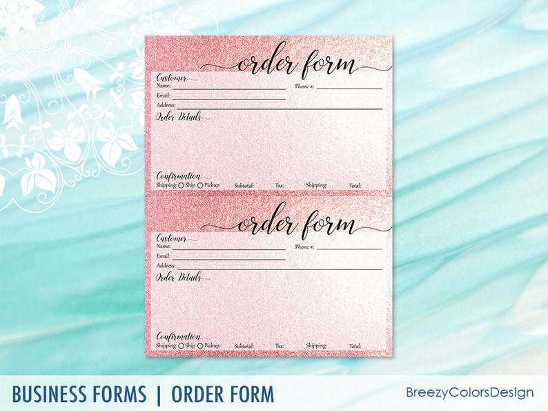 Small Business Free Printable Order Forms For Crafts Small Business Free Printable Order Forms For Crafts