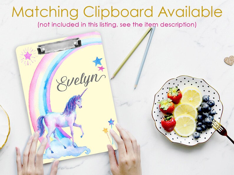 unicorn printable paper with border lined writing stationery etsy