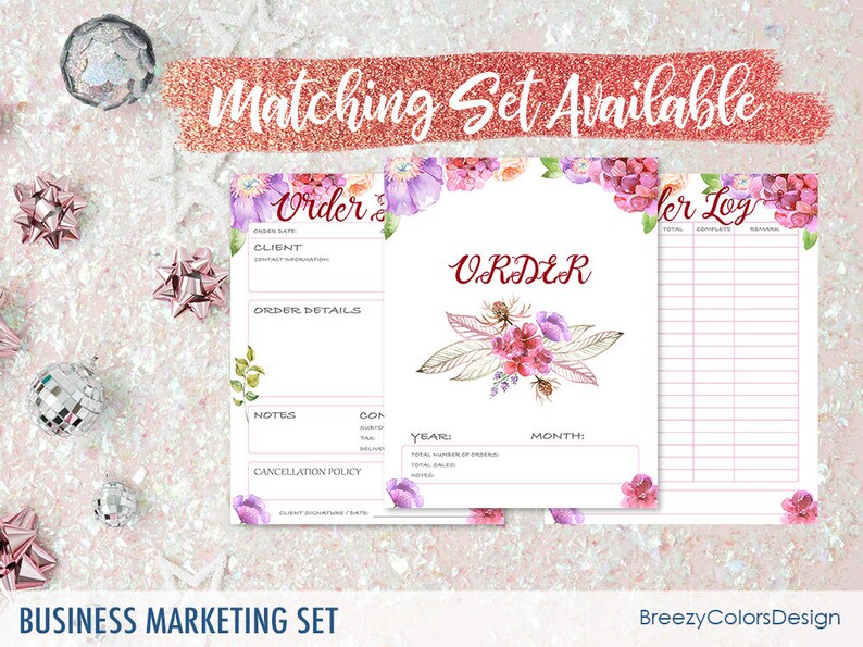 Craft Fair Orders Tracker Order Log Form Template Printable - Etsy